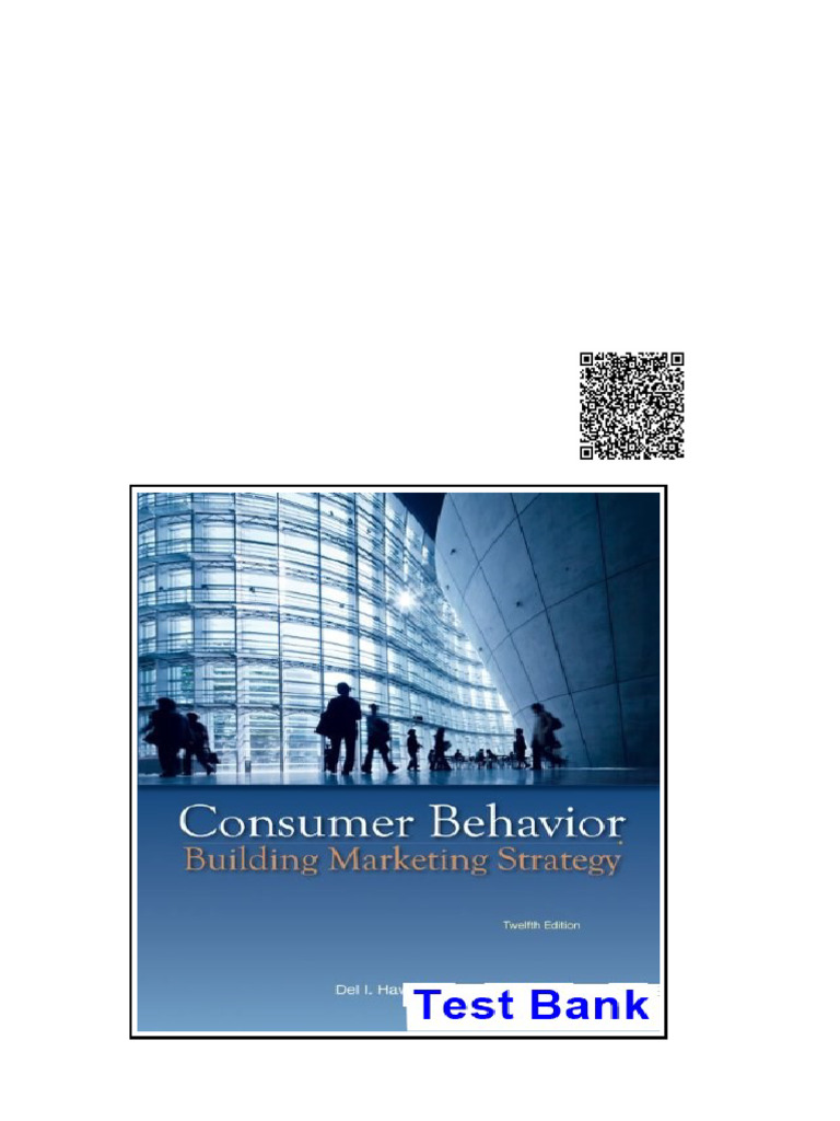 Consumer Behavior Building Marketing Strategy 12th Edition Hawkins Test ...