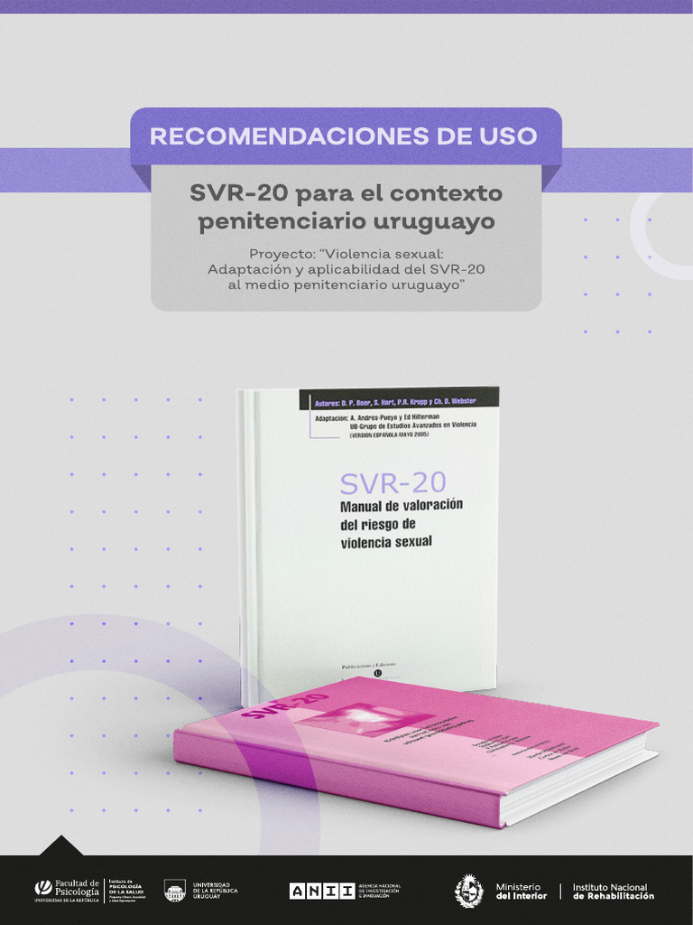 Recomendaciones de Uso Svr-20 | PDF | Violencia | Riesgo