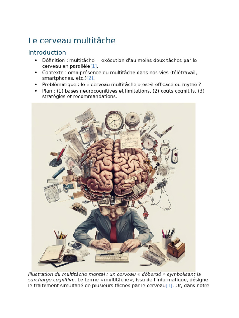 Le Cerveau Multitâche | PDF | Attention | Cerveau