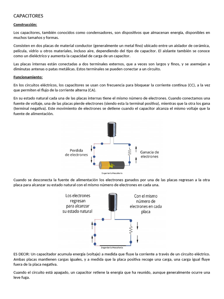 Capacitor Es | PDF | Condensador | Capacidad