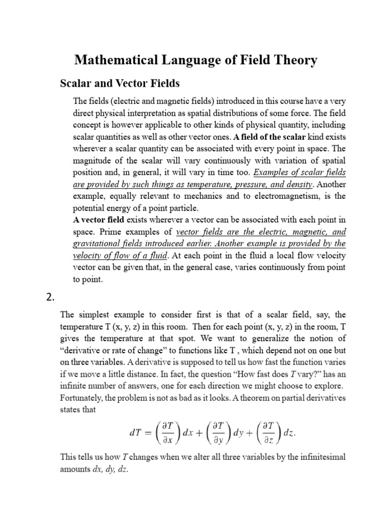 Chap 2 Electromagnetic Mathmaticle | PDF | Field (Physics) | Gradient