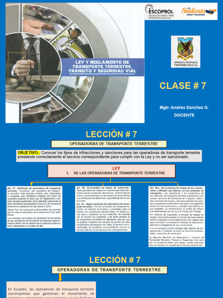 Clase # 7 Operadoras de Transporte Terrestre | PDF | Transporte | Economias