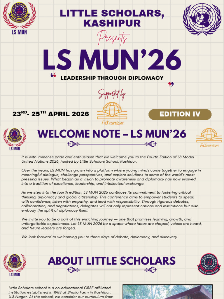 LS MUN'26 - Conference Brochure | PDF | International Relations ...