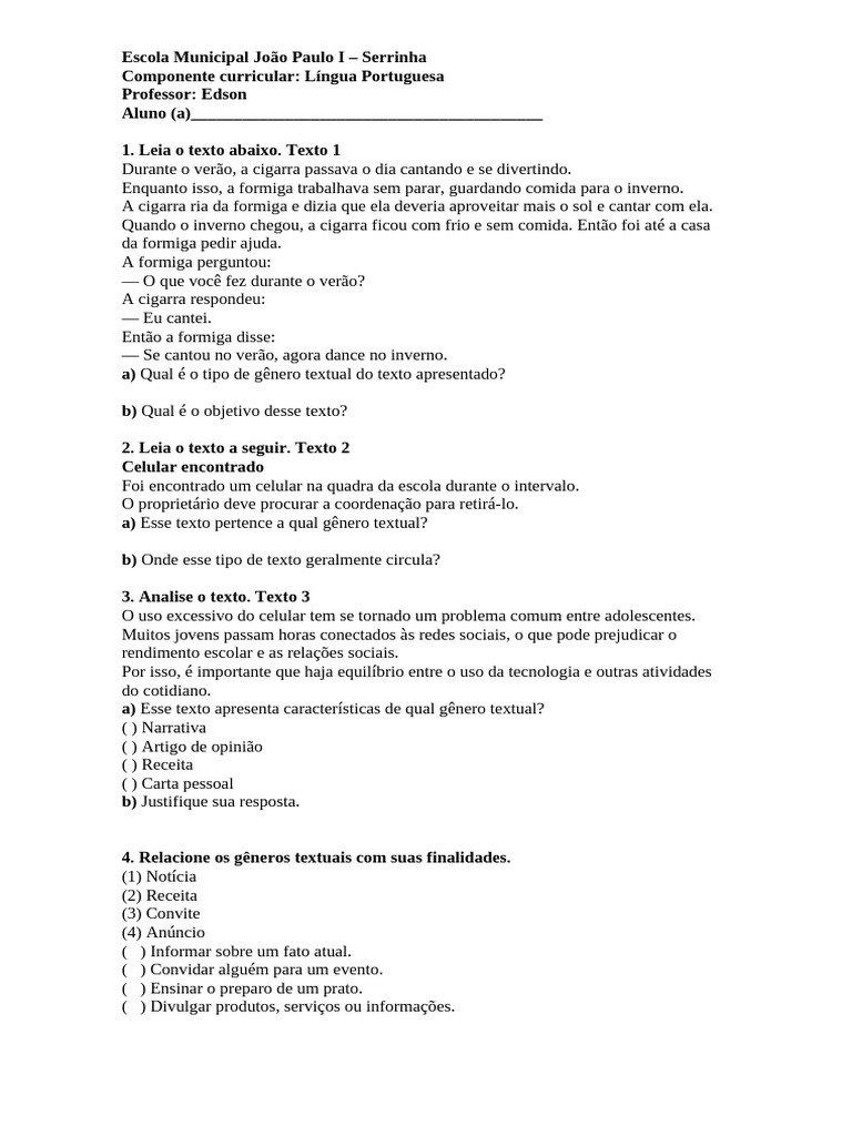 Atividade - Edson | PDF