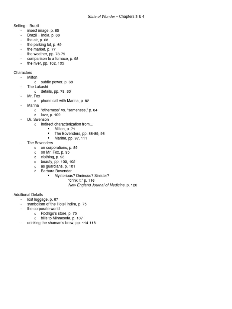 SoW Notes Chapters 3 & 4 | PDF