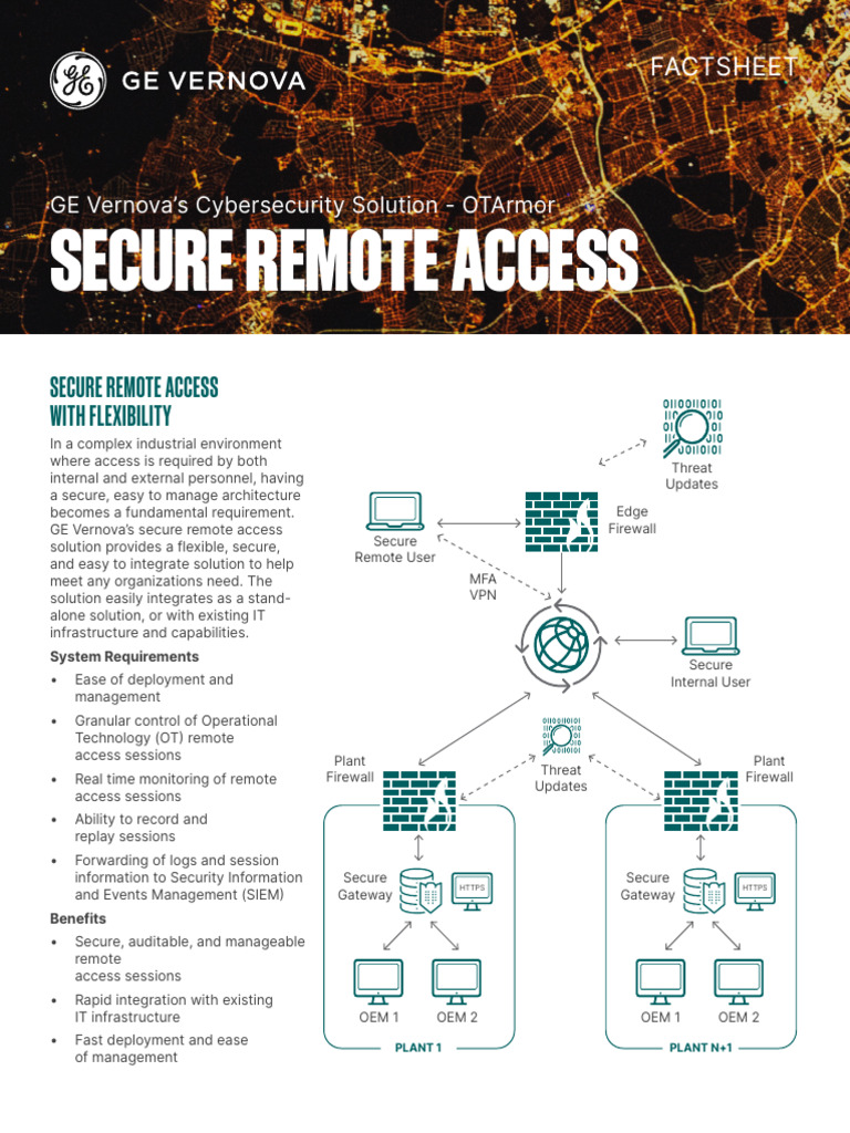 GEA35309 Secure Remote Access Fact Sheet | PDF | Firewall (Computing ...