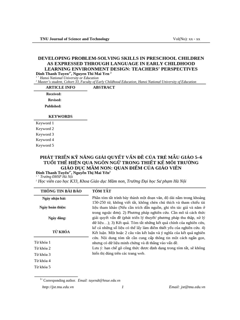 Tnu JST Template | PDF
