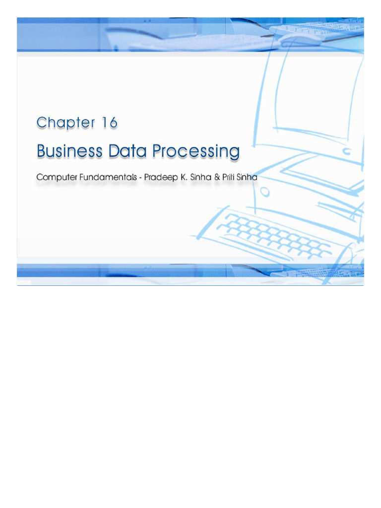business data processing | PDF | Databases | Computer File