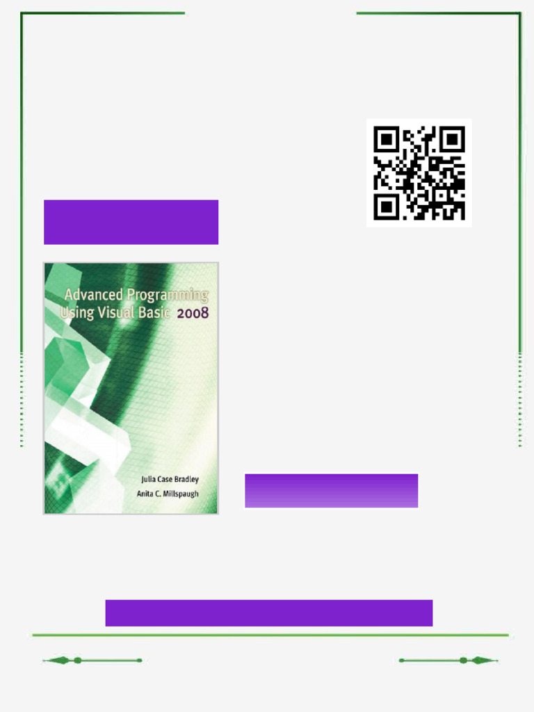 Advanced Programming Using Visual Basic 2008 4th Edition by Julia Case ...