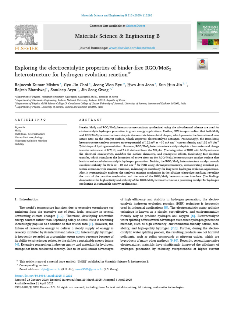 Exploring The Electrocatalytic Properties of Binder-Free | PDF ...
