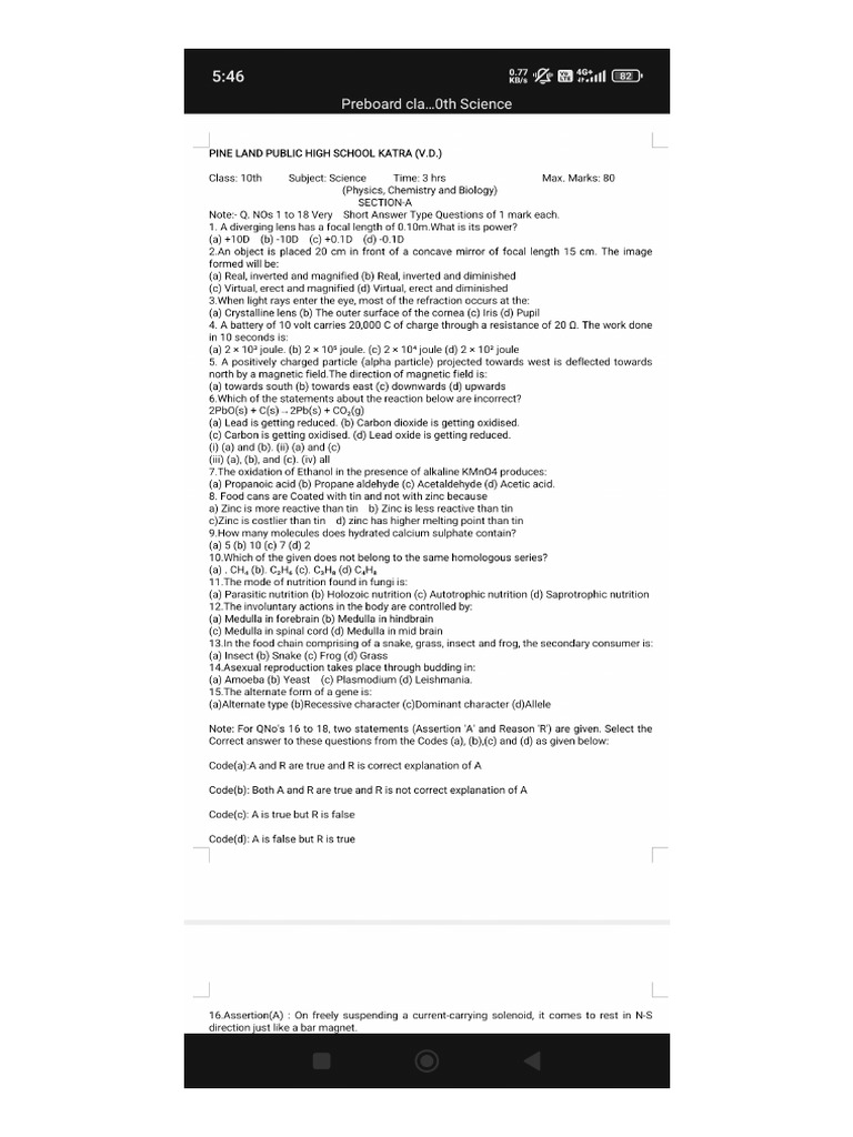 Science Questions | PDF