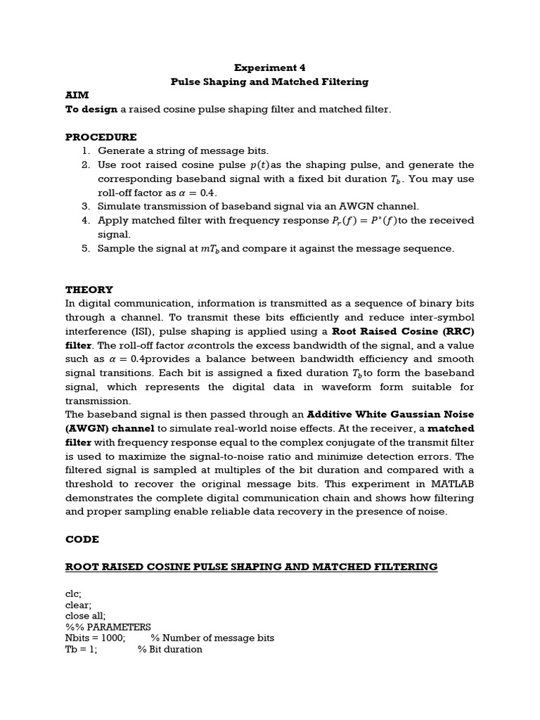 Experiment 4 &5 Updated | PDF | Bandwidth (Signal Processing ...