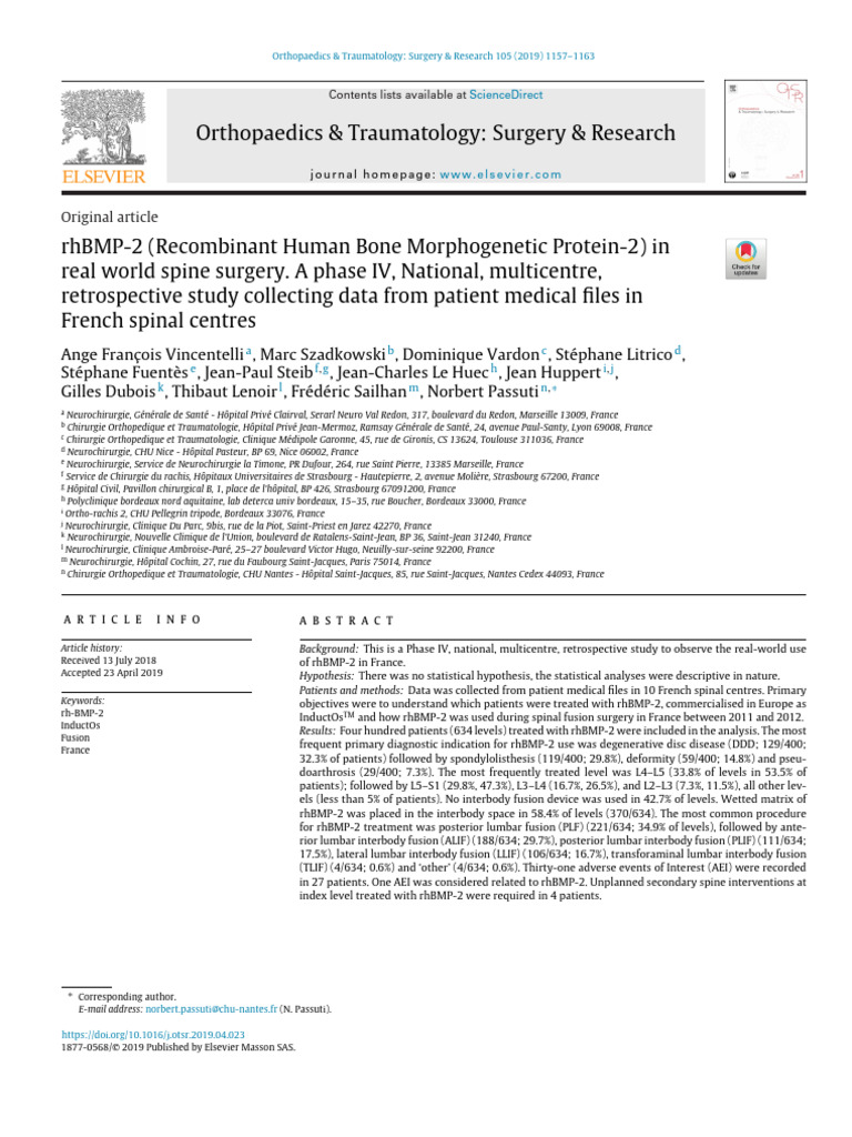 RHBMP 2 Recombinant Human Bone Morphogenetic Protein 2 I 2019 ...