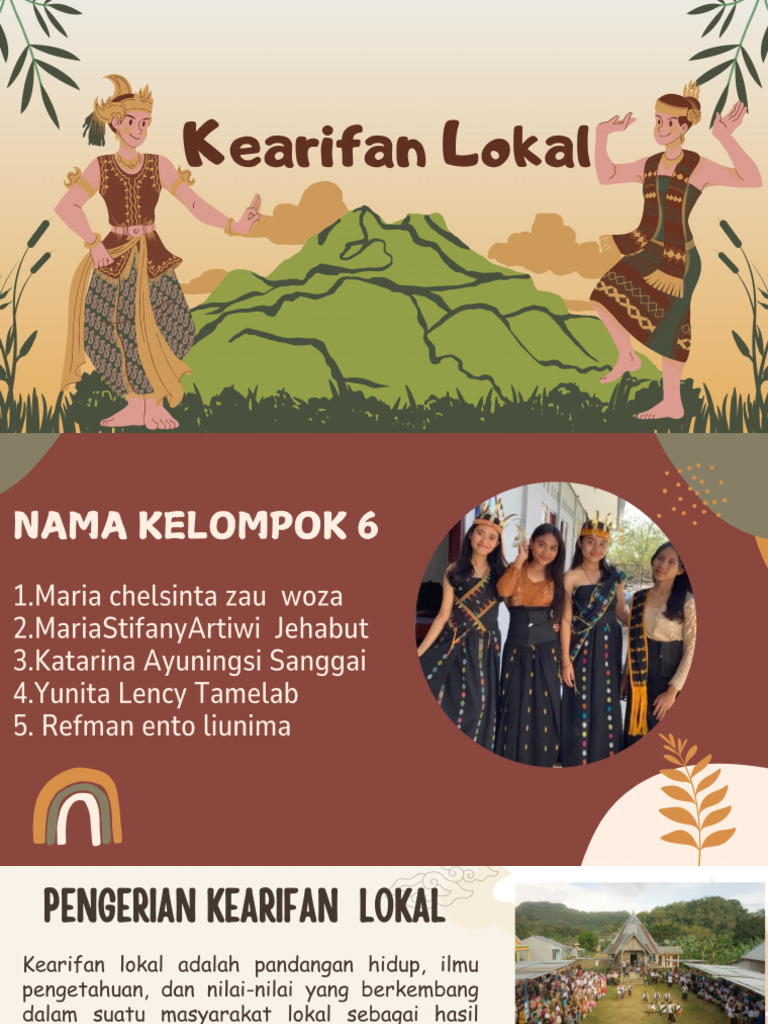 Hijau Dan Cokelat Ilustrasi Identitas Budaya Sunda Presentation ...