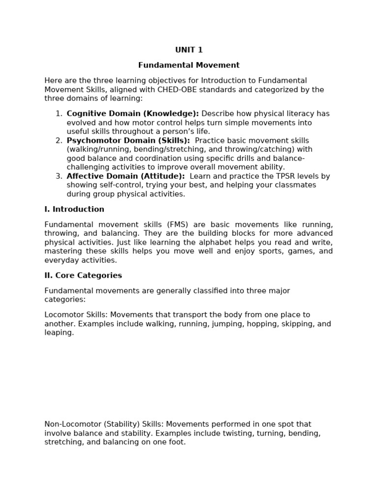 PATHFit BOOK Fundamental Movement Skills (AutoRecovered) | PDF ...