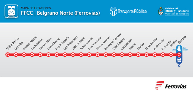 Mapa FFCC Belgranonorte | PDF