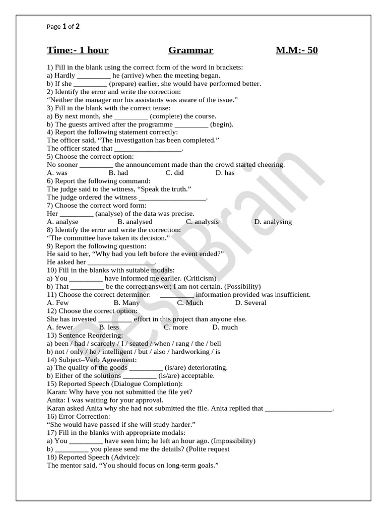 Grammar 3 | PDF | Subject (Grammar) | Language Mechanics