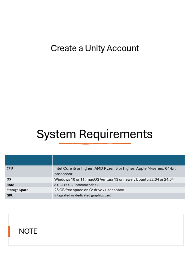 01-Create A Unity Account | PDF