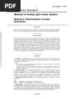 As 2498.8-1991 Methods of Testing Rigid Cellular Plastics Determination of Water Absorption