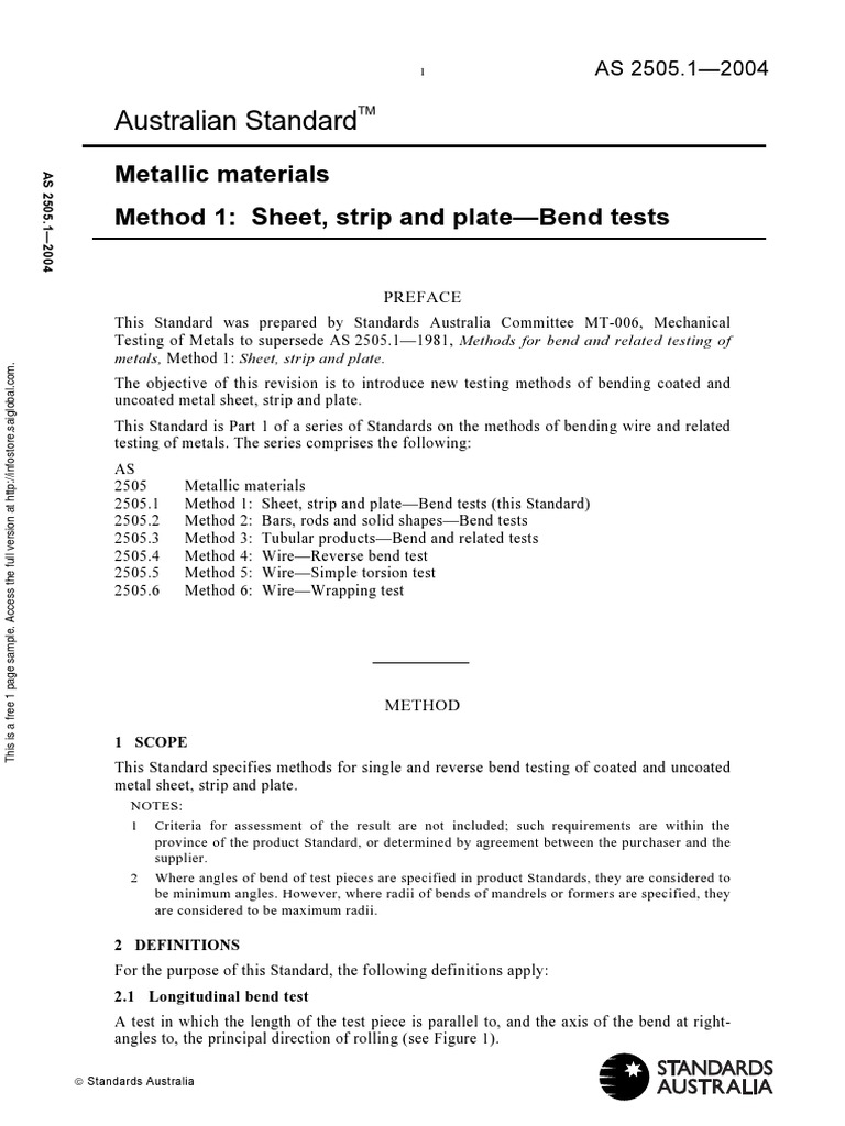 As 2505.12004 Metallic Materials Sheet Strip and Plate Bend Tests