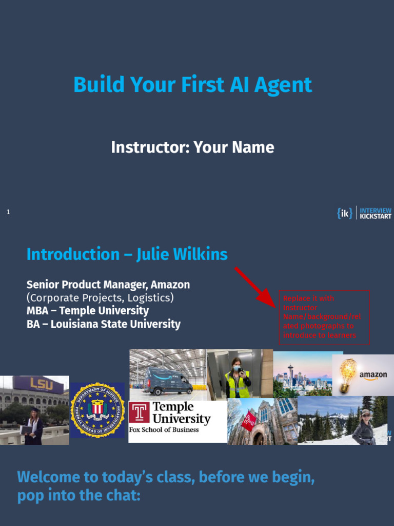Build Your First AI Agent Live Class | PDF | Artificial Intelligence ...