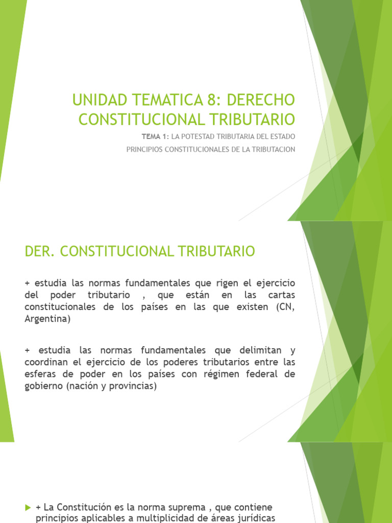 Unidad 8-Conts Trib-Ppios-Legalidad | PDF | Constitución | Justicia