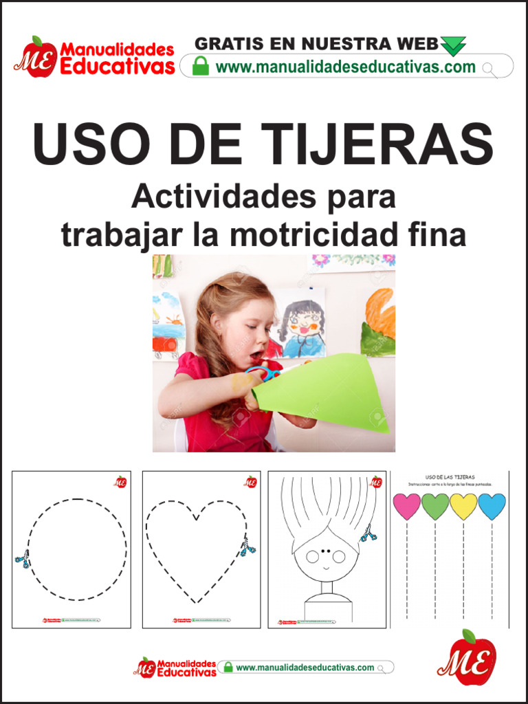 Uso de Las Tijeras Motricidad Fina | PDF