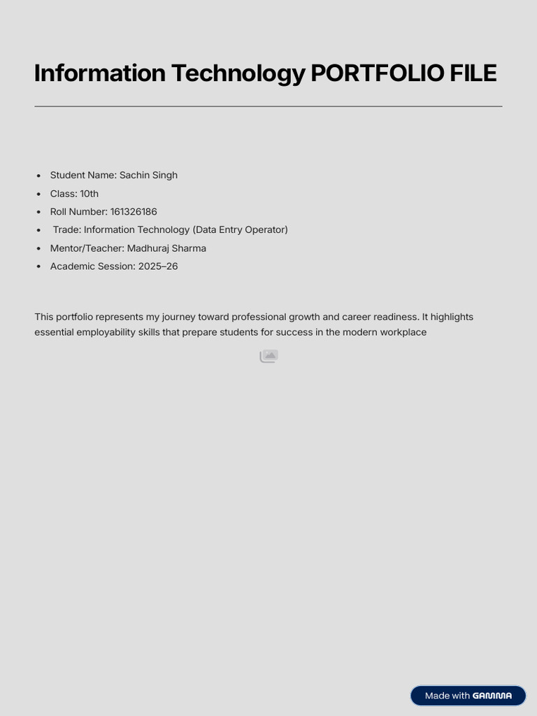 Information Technology PORTFOLIO FILE | PDF | Spreadsheet | Databases