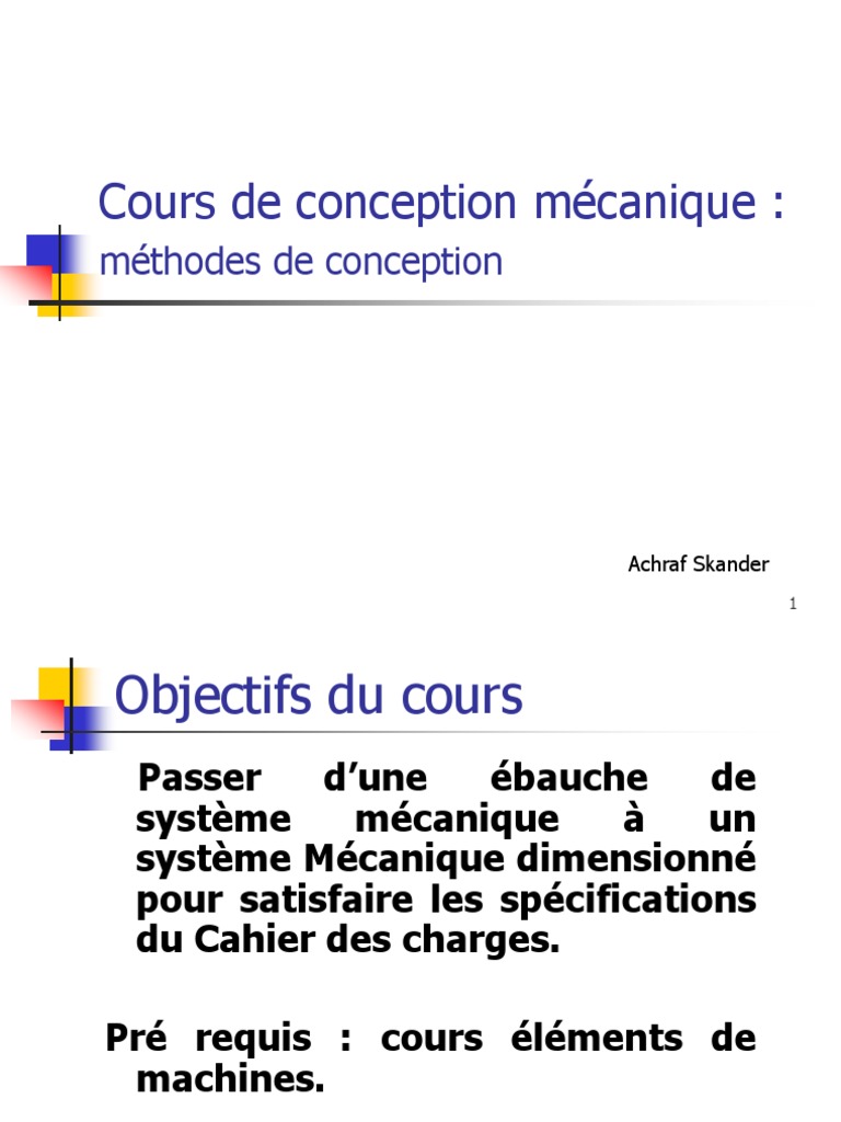 Cours Conception Mécanique V21 | PDF | Analyse du cycle de vie | Définition