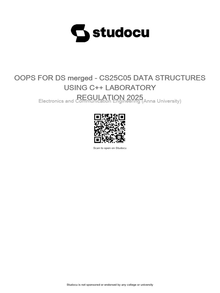 CS25C05-Data Structures Using C++ Lab Manual | PDF | Queue (Abstract ...