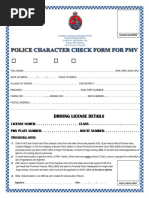 PNG Police Clearance Application Form | PDF