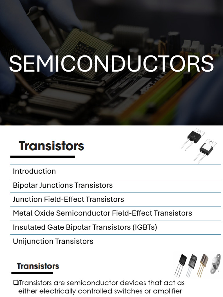 Semiconductors Transistors | PDF | Transistor | Field Effect Transistor