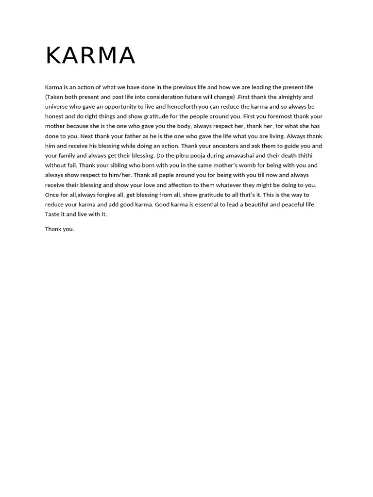 Karma | PDF