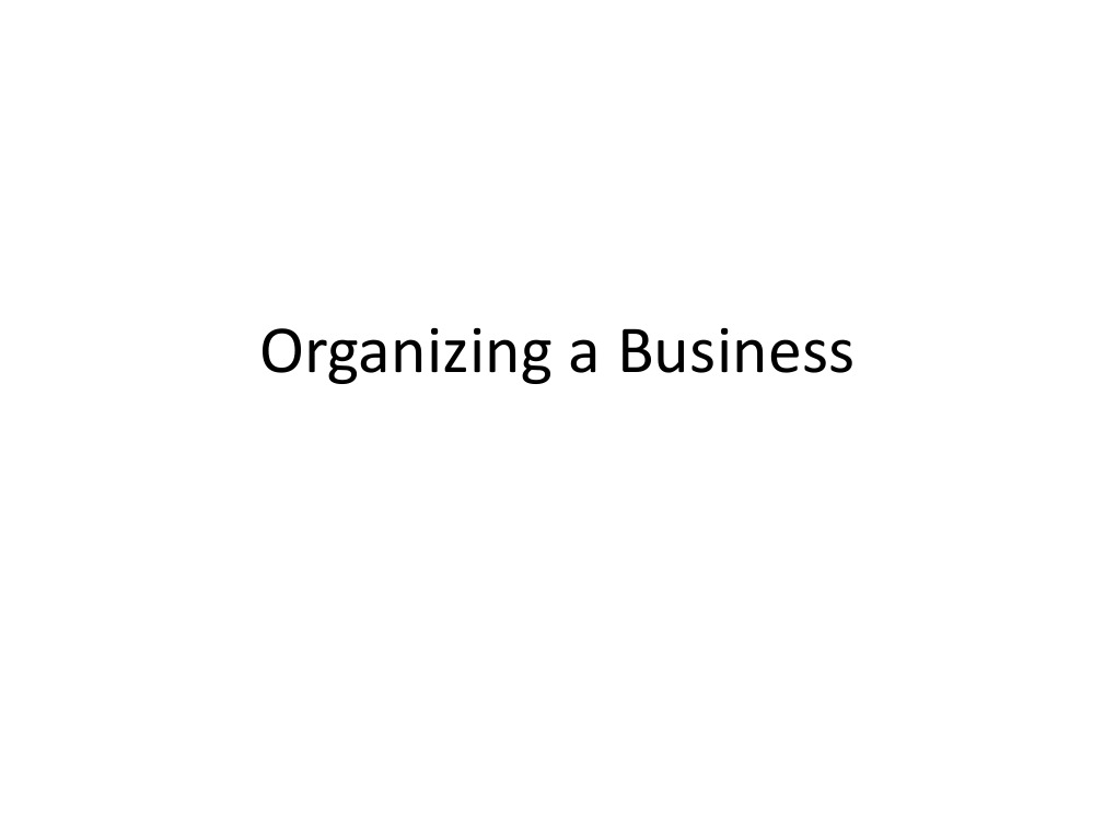 Organizing A Business PDF Corporations Partnership