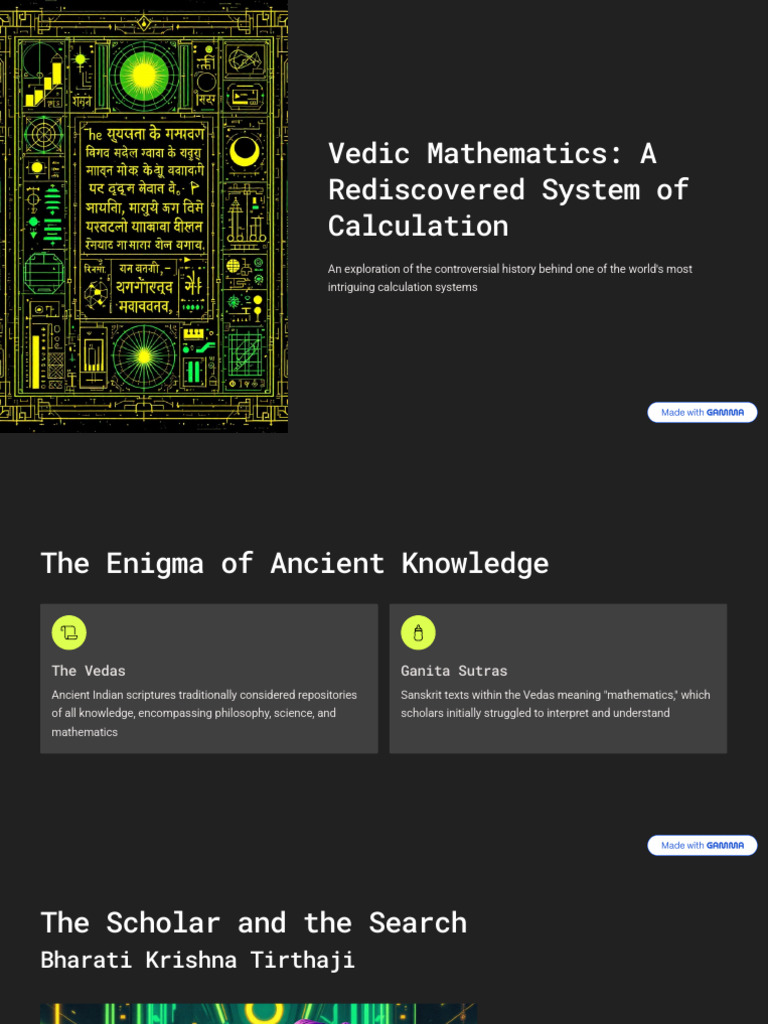 Vedic Mathematics A Rediscovered System of Calculation | PDF | Sutra ...
