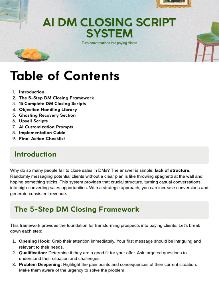 Ai DM Closing Script System | PDF | Human Communication | Business