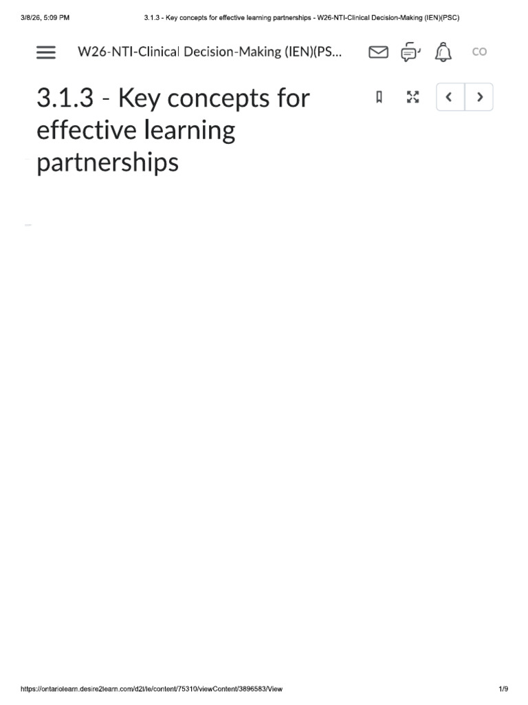 Key Concepts For Effective Learning Partnerships | PDF