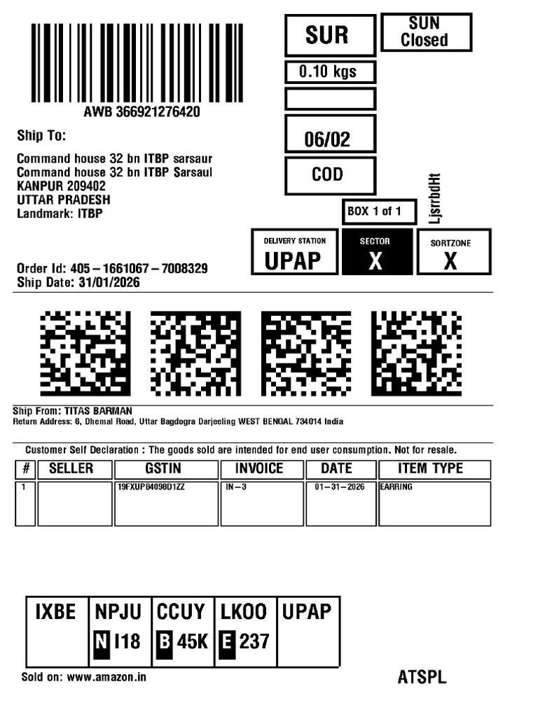 Shipping Label and Tax Invoice-1 | PDF | Invoice | Government Finances