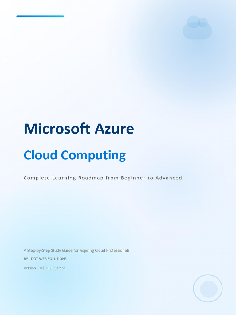 Azure - Cloud - Computing - Roadmap by DOT WEB SOLUTIONS | PDF ...