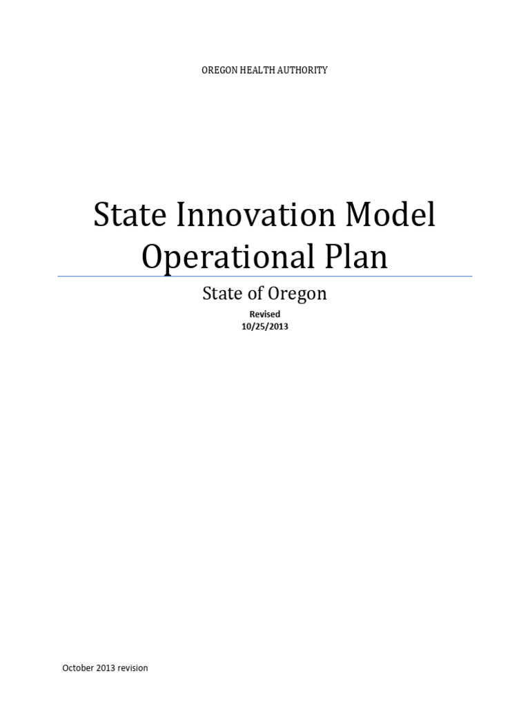 Oregon SIM OpPlan 10 25 13_Final | PDF | Medicare (United States ...