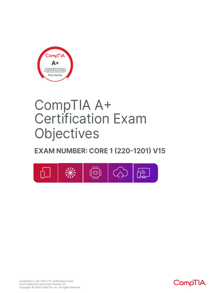 CompTIA a+ 220-1201 Exam Objectives (4.0) | PDF | Computer Network | Usb