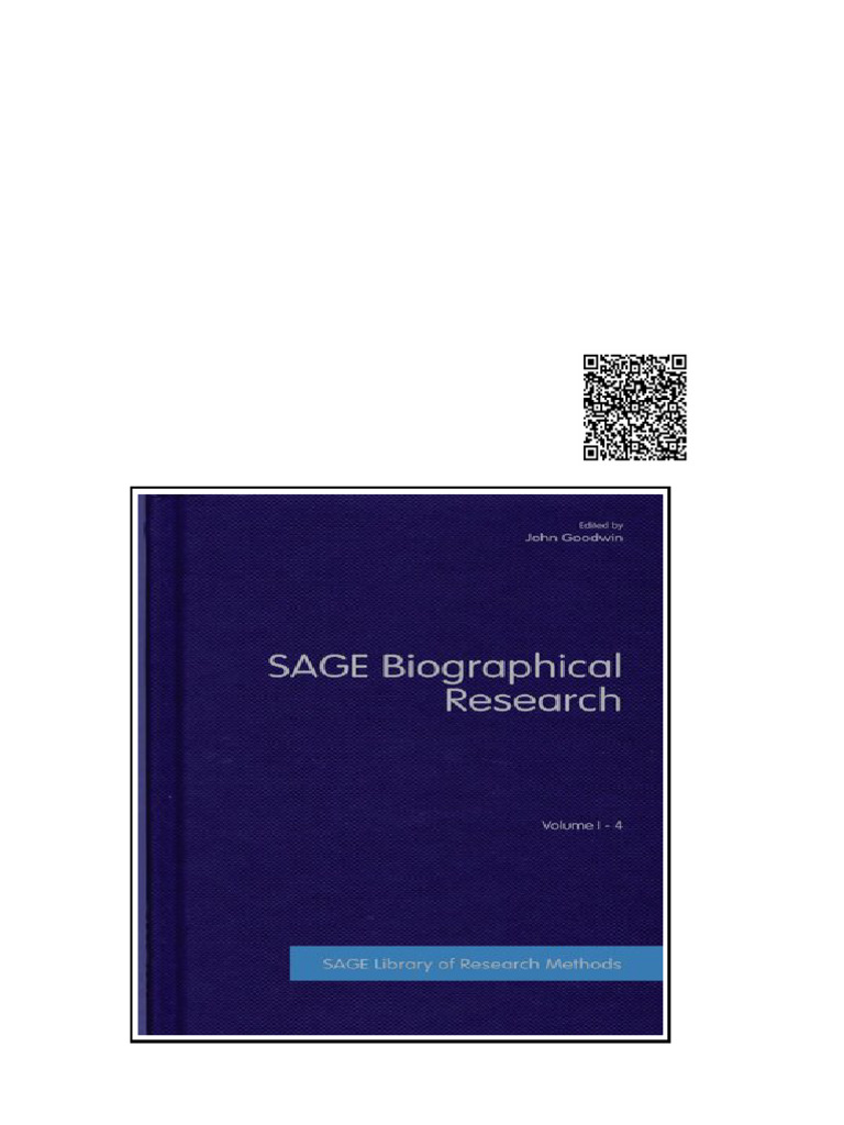 (Ebook) SAGE Biographical Research (4 vols.) by John Goodwin (editor ...