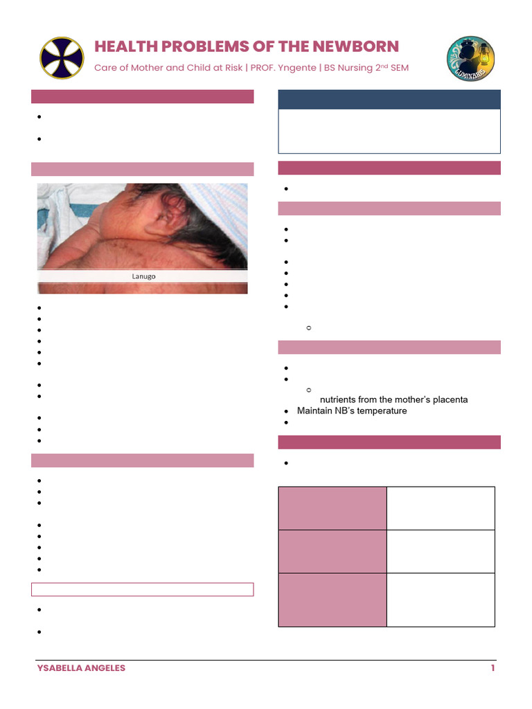 16 - Health Problems of the Newborn | PDF | Medical Specialties ...
