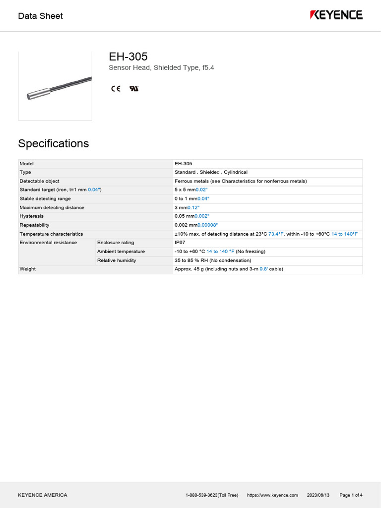 EH 305 Datasheet | PDF