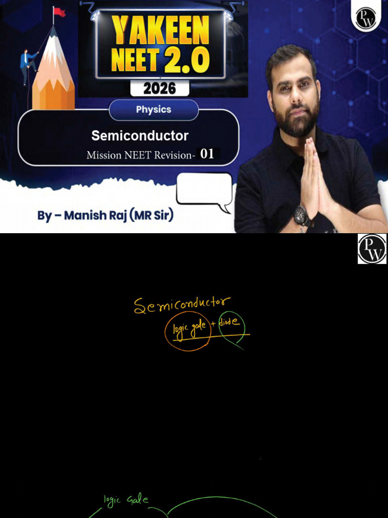 Semiconductor (Revision 01) Class Notes Physics by Manish | PDF
