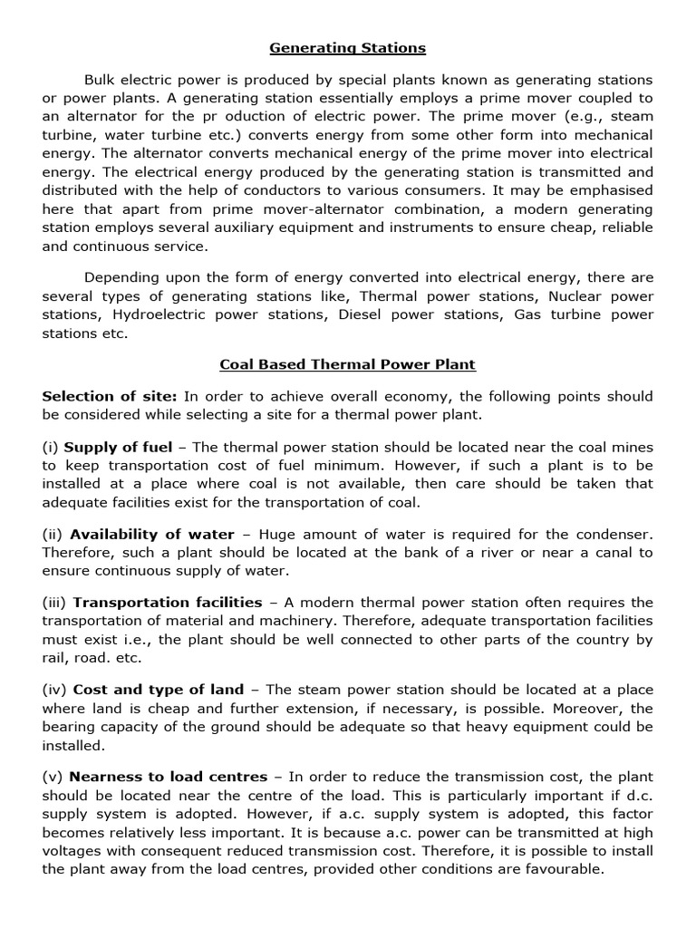 1A Coal Based Thermal Power Plant | PDF | Boiler | Power Station