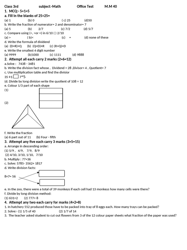 3rd Math | PDF