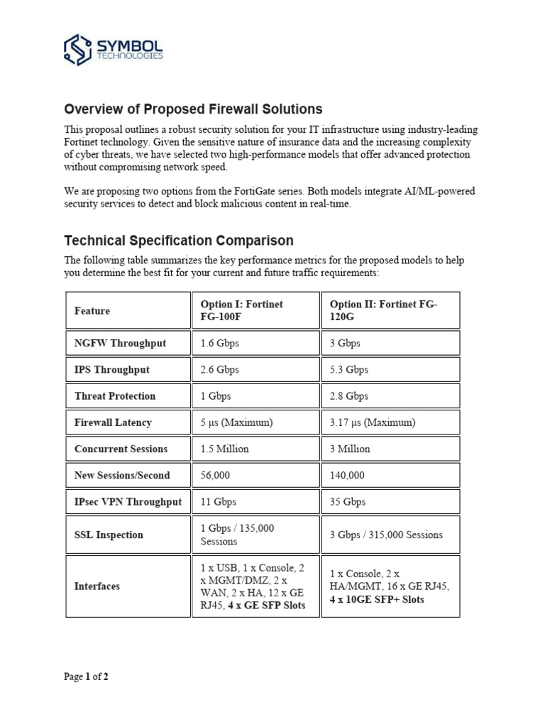 SymbolTech - Et-Reinsurance Firewall Proposal | PDF | Firewall ...