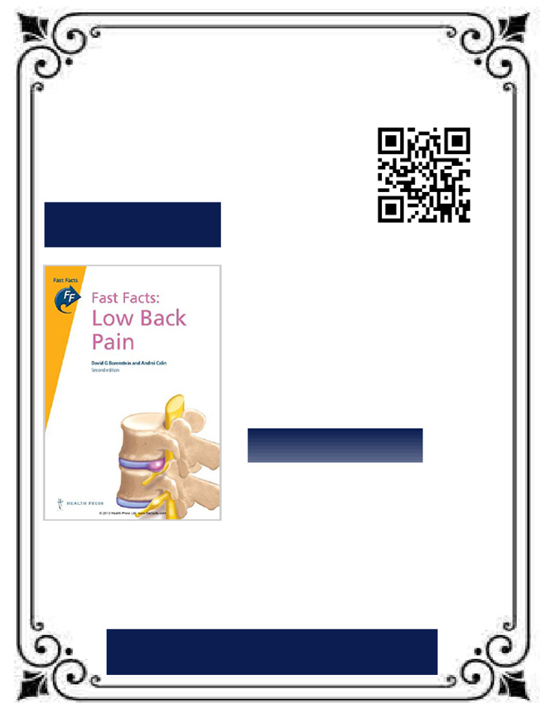 Fast Facts Low Back Pain 2nd Edition David G Borenstein Ebook Open ...
