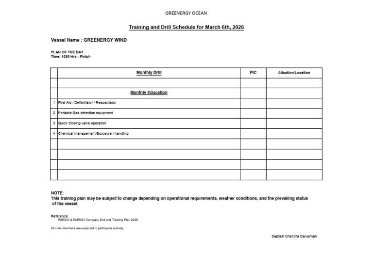 Training Notice March 6th 2026 | PDF